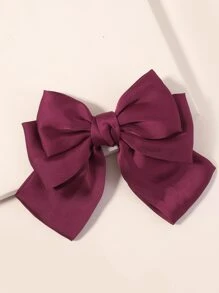 小女童蝴蝶結裝飾髮夾 - 酒紅色 - 查看 3