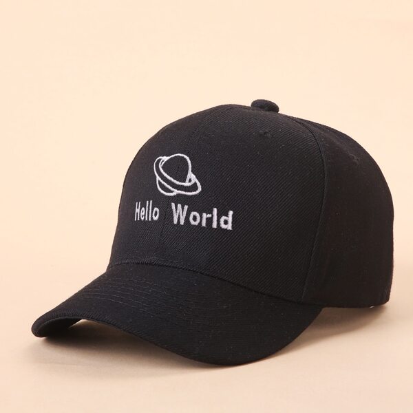 

Toddler Kids Letter Embroidered Baseball Cap, Black