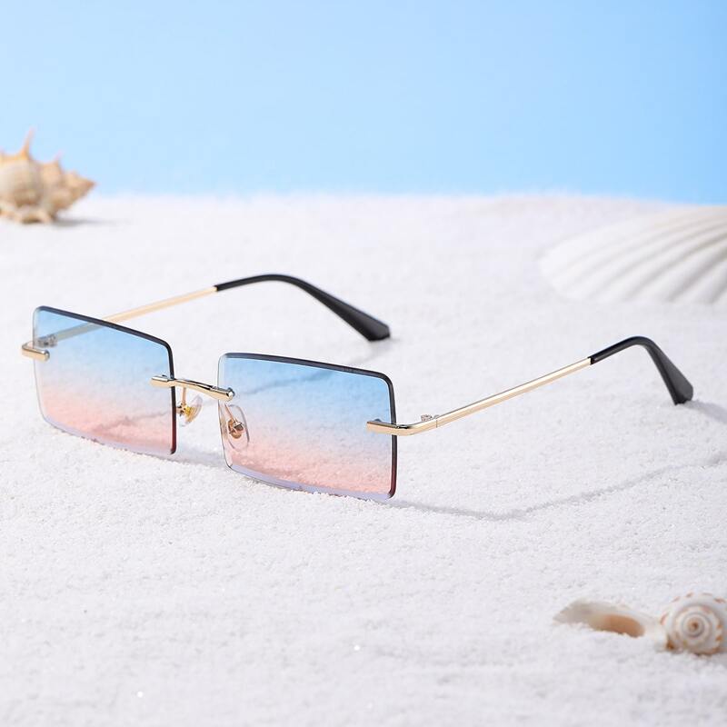 

Ombre Rectangle Frame Sunglasses