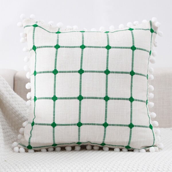

Plaid Pattern Cushion Cover Without Filler, Multicolor