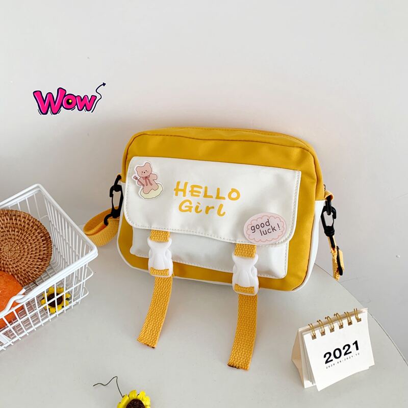 

Colorblock Crossbody Bag, Yellow