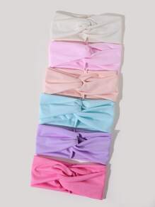 6pcs Twist Hair Band - Multicolor - View 1