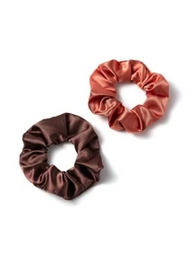 2入組簡約百褶髮圈 - 彩色 - 查看 2