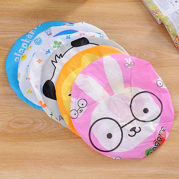 

1pc Cartoon Graphic Random Kids Shower Cap, Multicolor