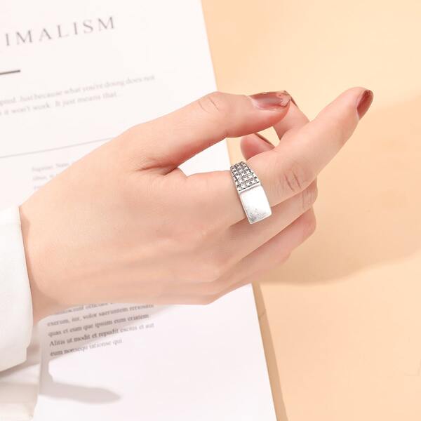 

Textured Metal Ring, Antique silver