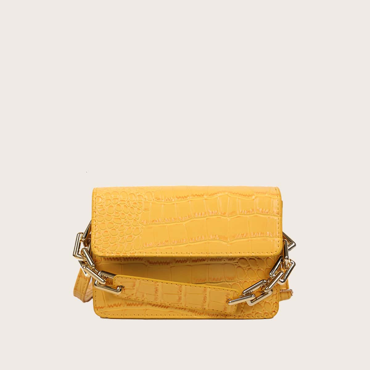 

Croc Embossed Crossbody Bag, Yellow