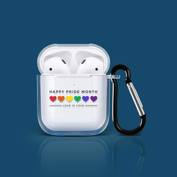 

Heart & Letter Graphic Airpods Case, Clear