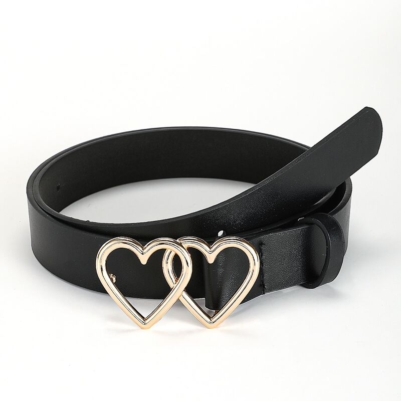 

Heart Buckle Belt, Black