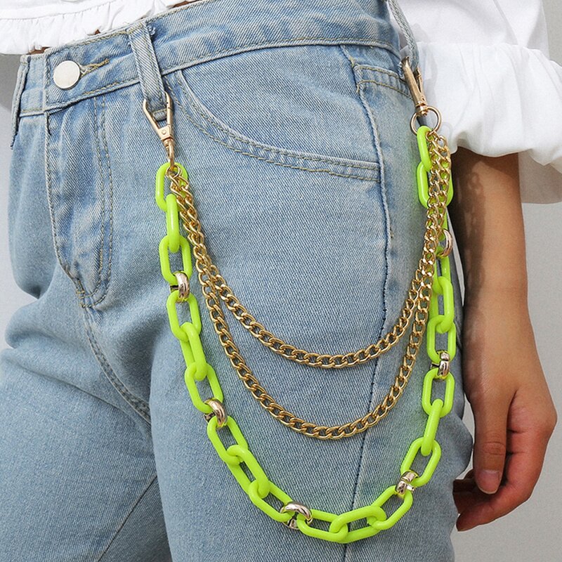 

Layered Pant Chain, Green