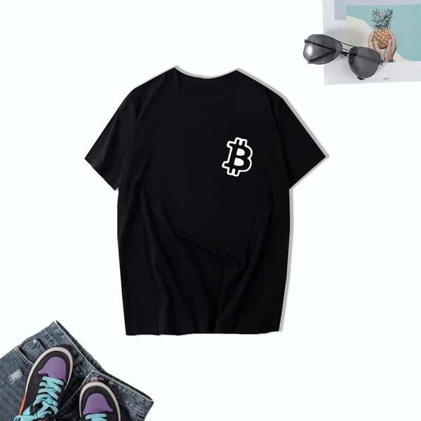 

Men Letter Graphic Tee, Black