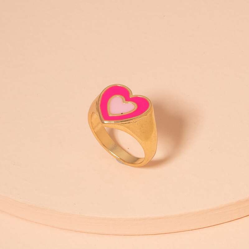 

Heart Decor Ring, Multicolor