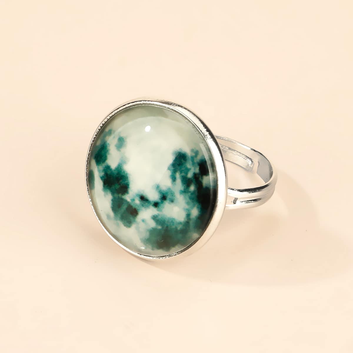 

1pc Geo Decor Ring, Multicolor