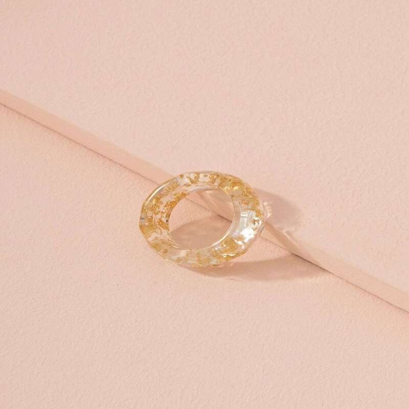 

1pc Resin Ring, Gold