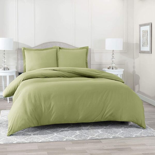 

Plain Duvet Cover Set Without Filler, Green