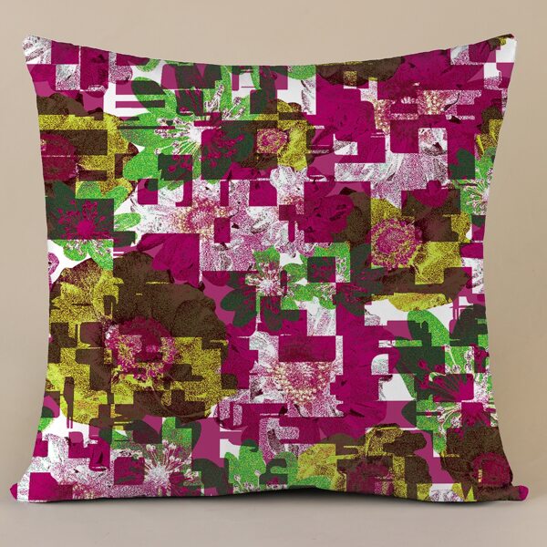 

Flower Print Cushion Cover Without Filler, Multicolor