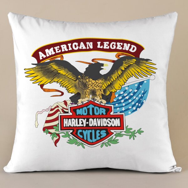 

Eagle Print Cushion Cover Without Filler, Multicolor