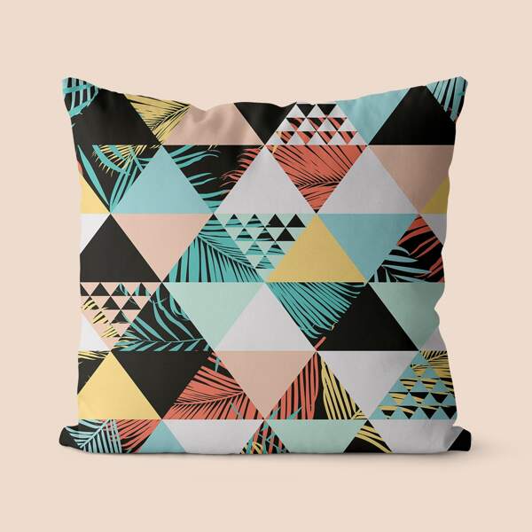 

Geometric Pattern Cushion Cover Without Filler, Multicolor
