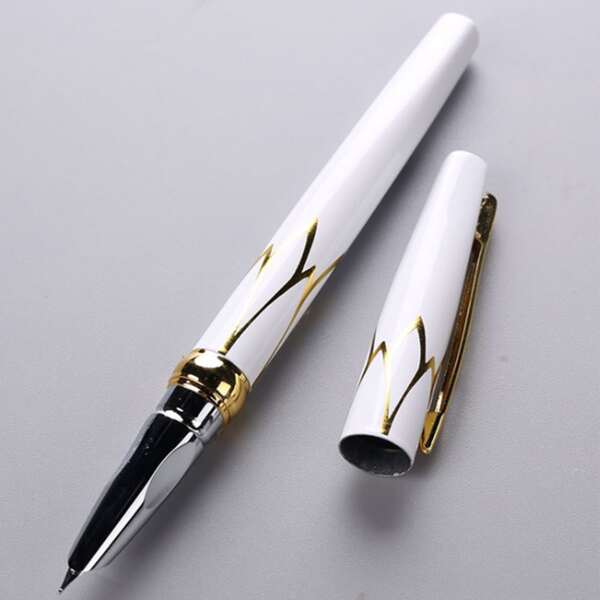 

1pc Metal Pen Without Ink, White