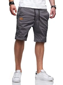 Manfinity Homme Shorts con bolsillo - Gris - Ver 1