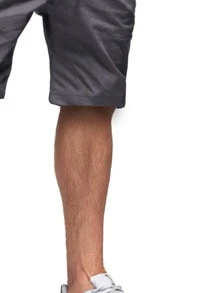 Manfinity Homme Shorts con bolsillo - Gris - Ver 3