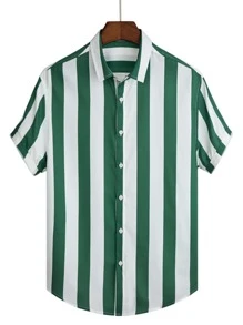 Manfinity Men Vertical Striped Shirt - Multicolor - View 1