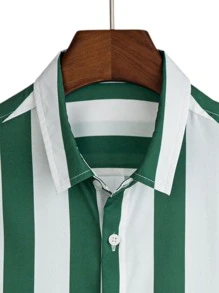 Manfinity Men Vertical Striped Shirt - Multicolor - View 3