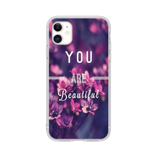 

Flower & Letter Graphic Phone Case, Multicolor
