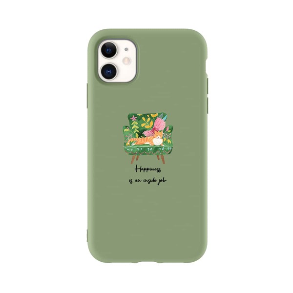 

Letter Graphic Phone Case, Green