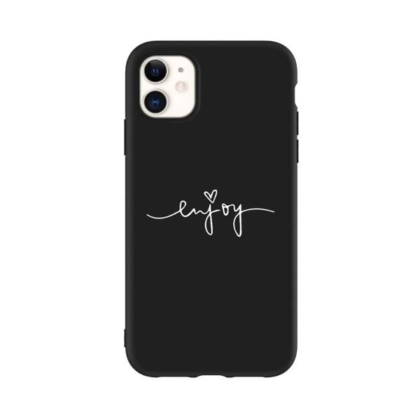 

Letter Graphic Phone Case, Black