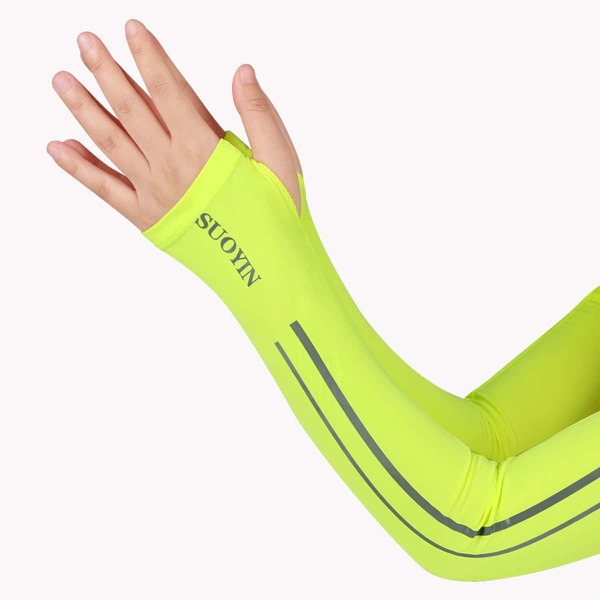 

Letter Graphic Long Gloves, Green