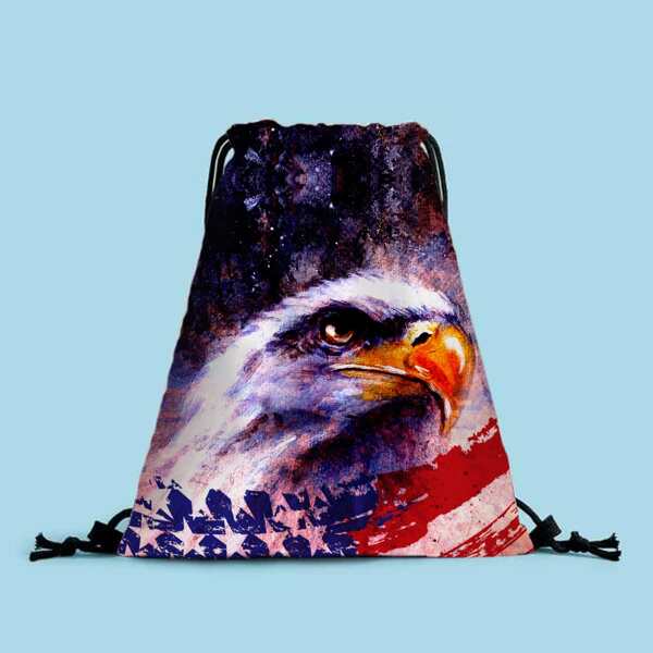 

Eagle Graphic Drawstring Backpack, Multicolor
