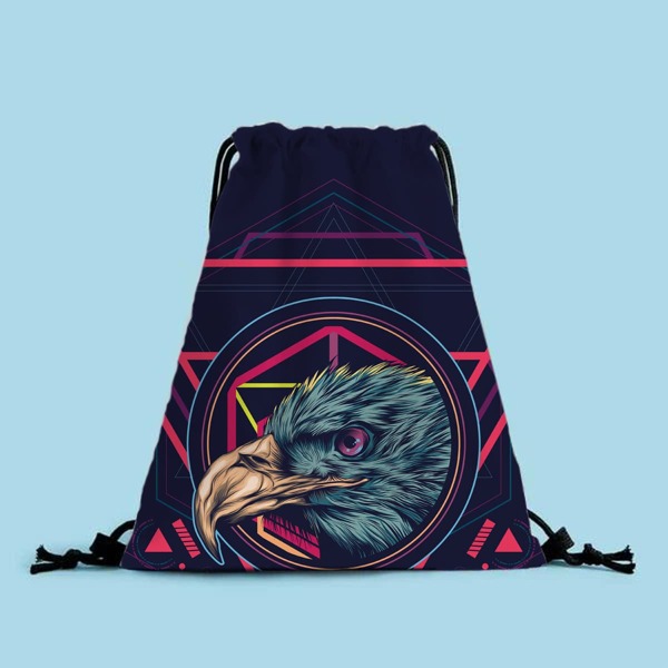 

Eagle Graphic Drawstring Backpack, Navy blue