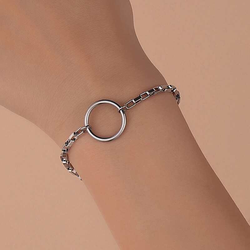 

Ring Chain Bracelet, Silver