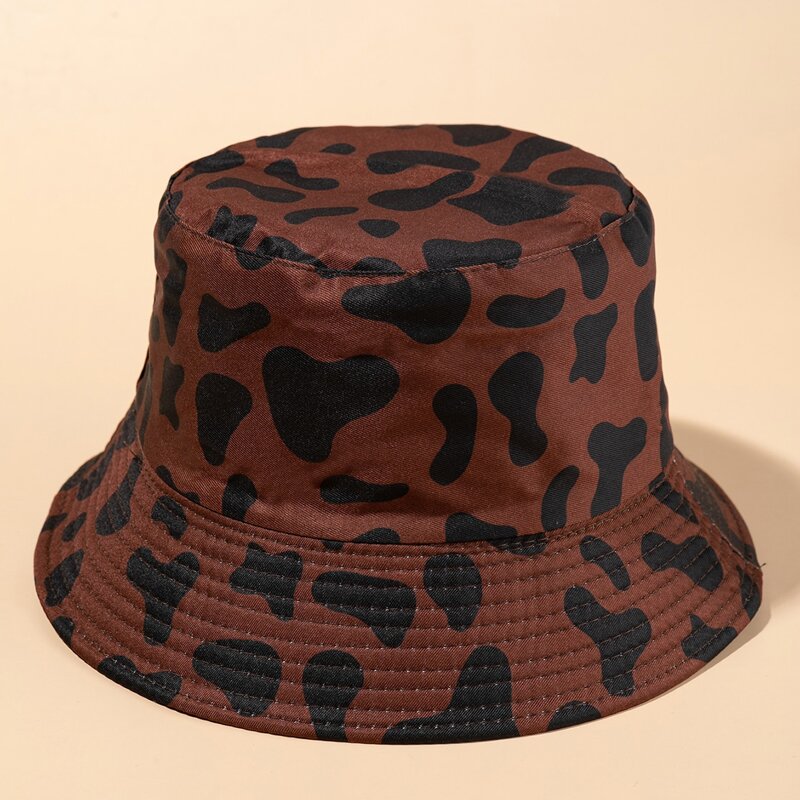 

Cow Print Reversible Bucket Hat, Multicolor
