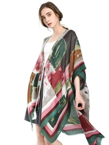 滿版圖案絲巾 - 彩色 - 查看 2