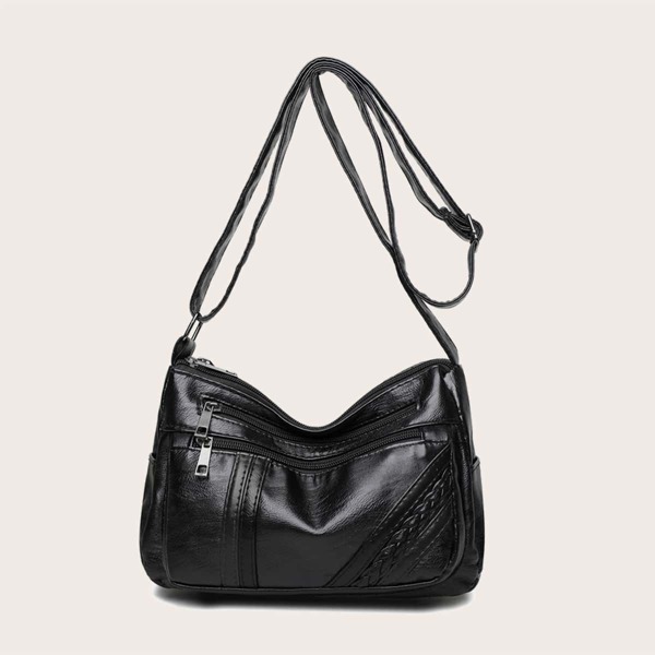 

Braided Detail Crossbody Bag, Black