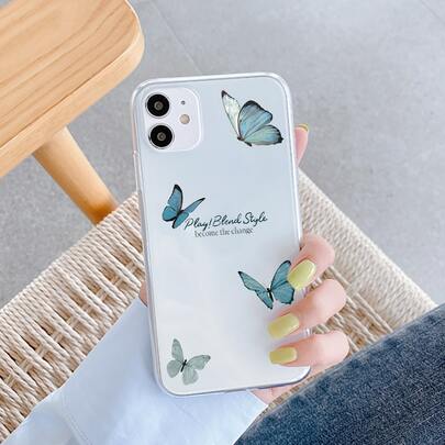 Butterfly Pattern Clear Phone Case