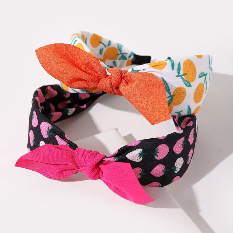 

2pcs Fruit Graphic Hair Hoop, Multicolor
