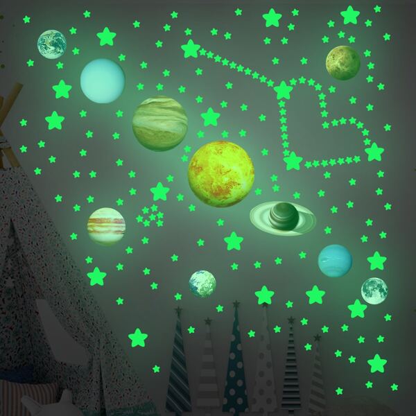 

Kids Planet Print Glow Sticker, Multicolor