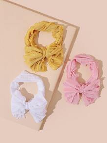 3pcs Baby Bow Decor Hair Band - Multicolor - View 2