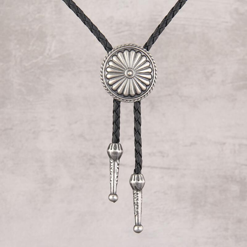

Guys PU Leather Necklace, Antique silver