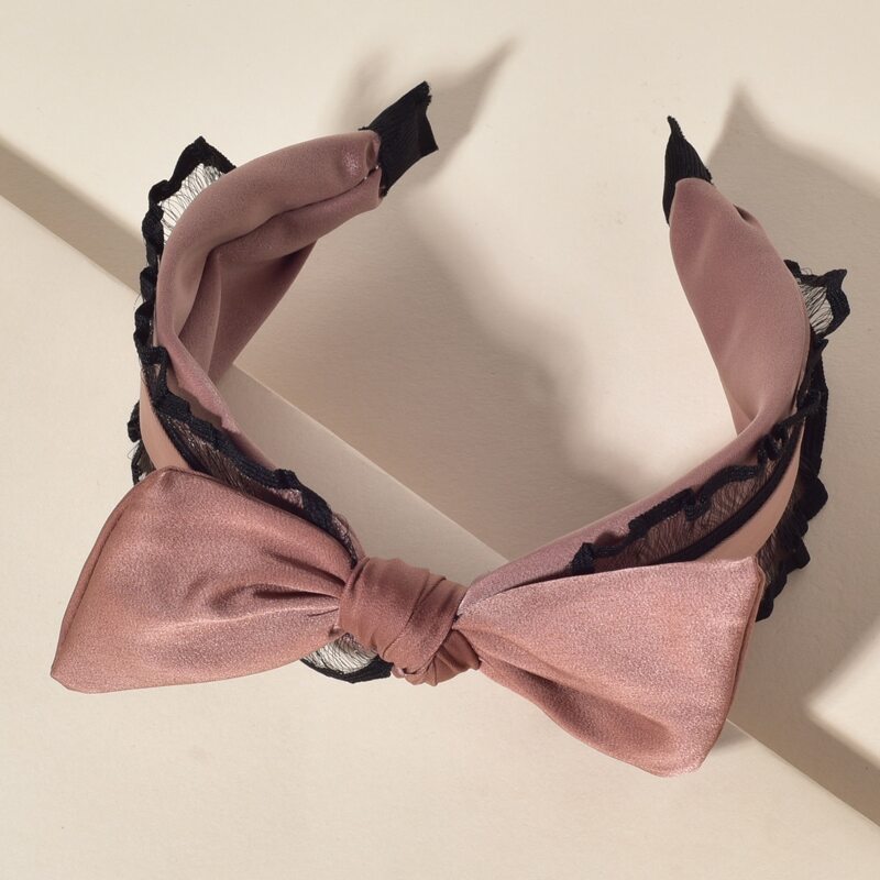 

1pc Bow Knot Hair Hoop, Redwood