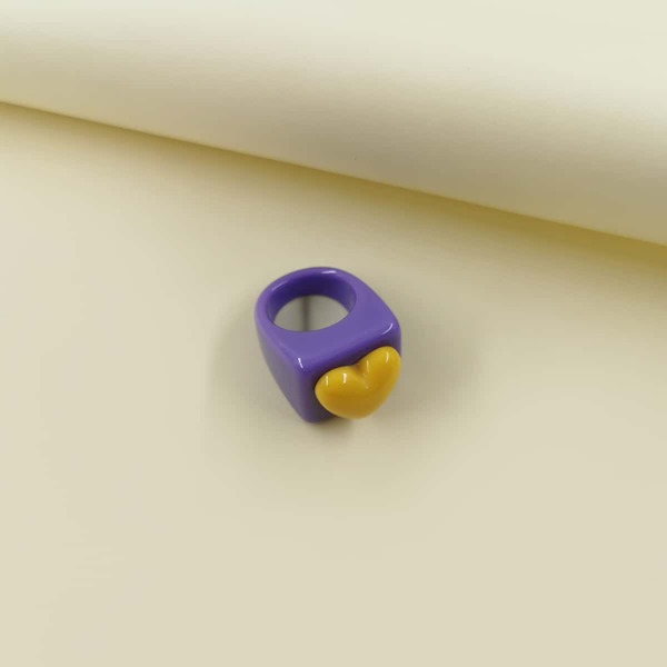 

1pc Resin Ring, Multicolor