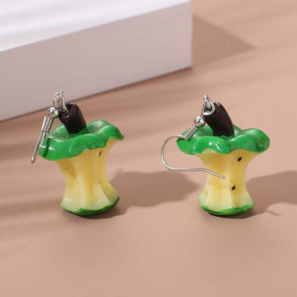 

Bitten Apple Drop Earrings, Multicolor