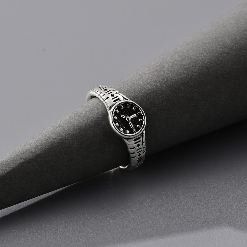 

Watch Decor Ring, Antique silver