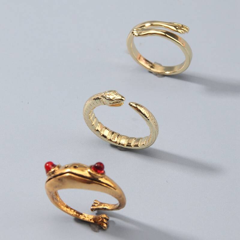 

3pcs Hand Cuff Ring, Gold