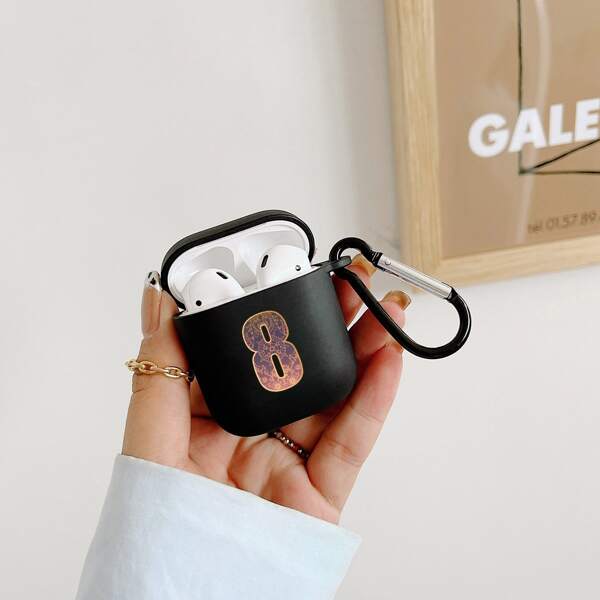 

Number Graphic Case For Airpods, Black