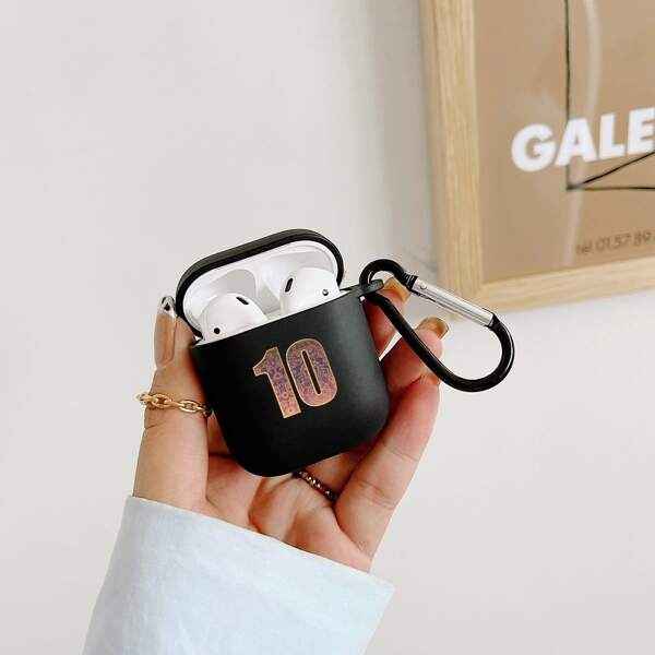 

Number Graphic Case For Airpods, Black