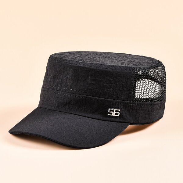 

Number Decor Baker Boy Cap, Black