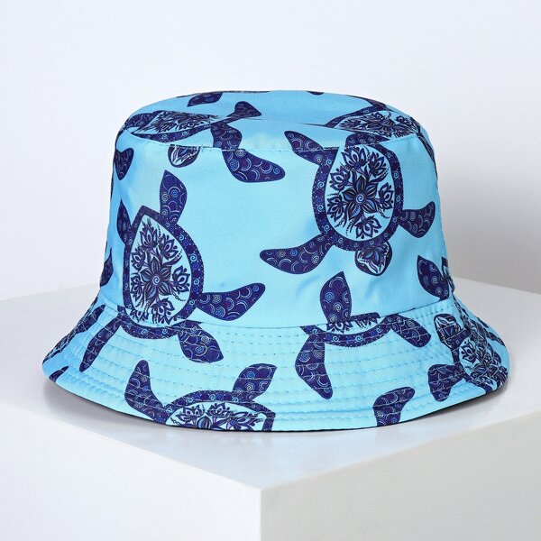 

Tortoise Print Bucket Hat, Blue